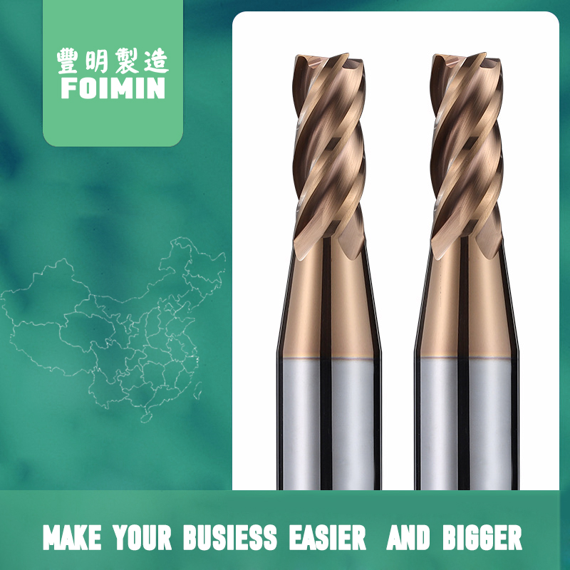 HRC56 Decimal 4Flutes End Mill with Coating for Steel